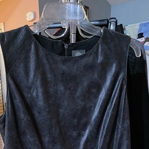 Black soft leather Vince Camuto dress